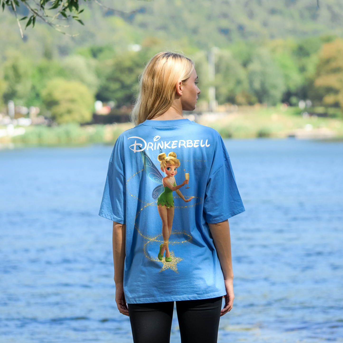 Drinkerbell - Backprint - Oversized Shirt Damen