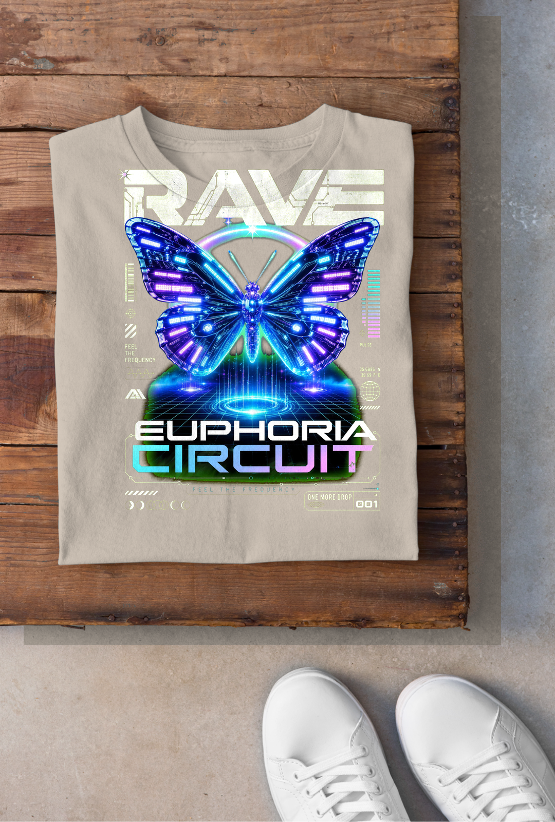 Euphoria Circuit Backprint Shirt Sand