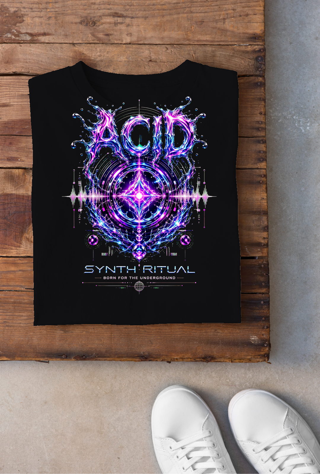 Acid Synth Ritual Backprint - Schwarz