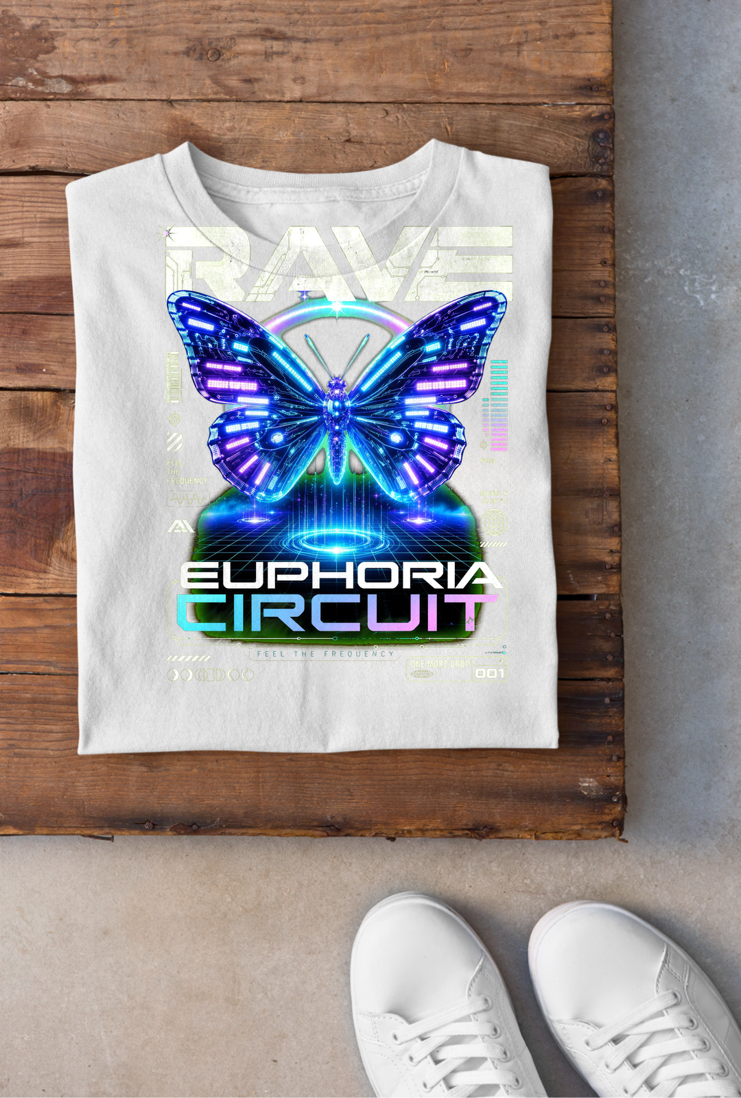 Euphoria Circuit Backprint Shirt Weiß