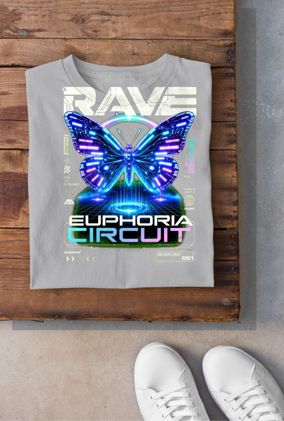 Euphoria Circuit Backprint Shirt Sport Grey