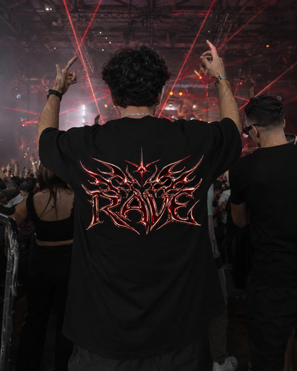 Red Chrome Rave Backprint Lifestyle - Rave