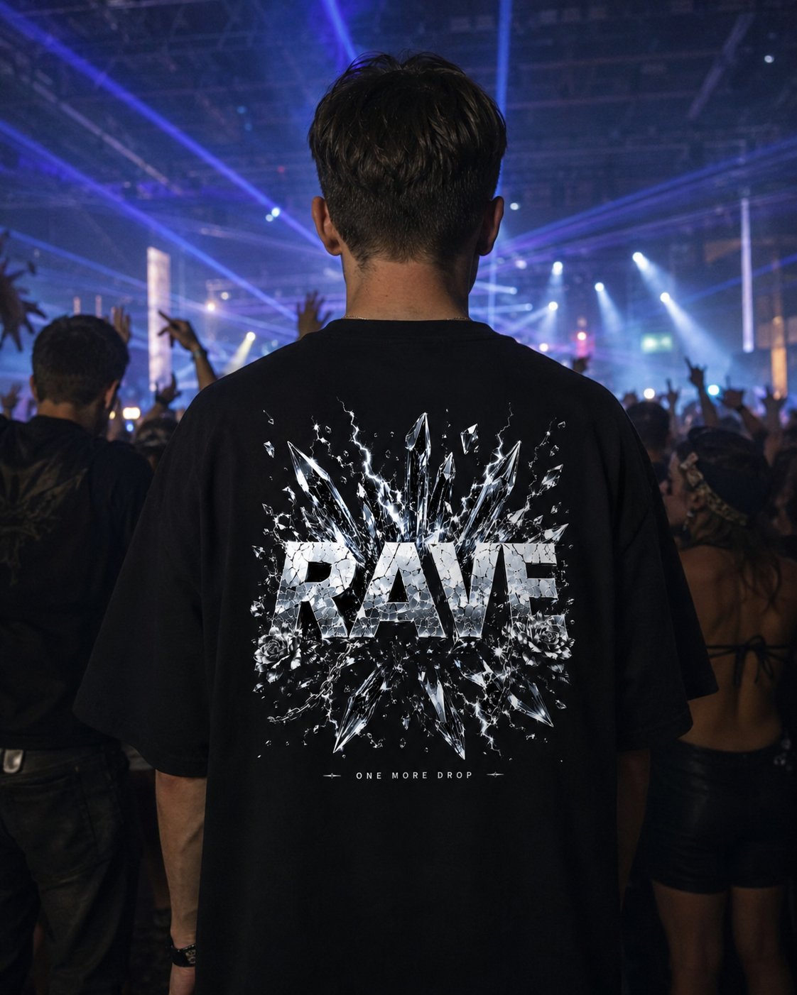 Shattered Glass Rave Backprint Lifestyle - Rave