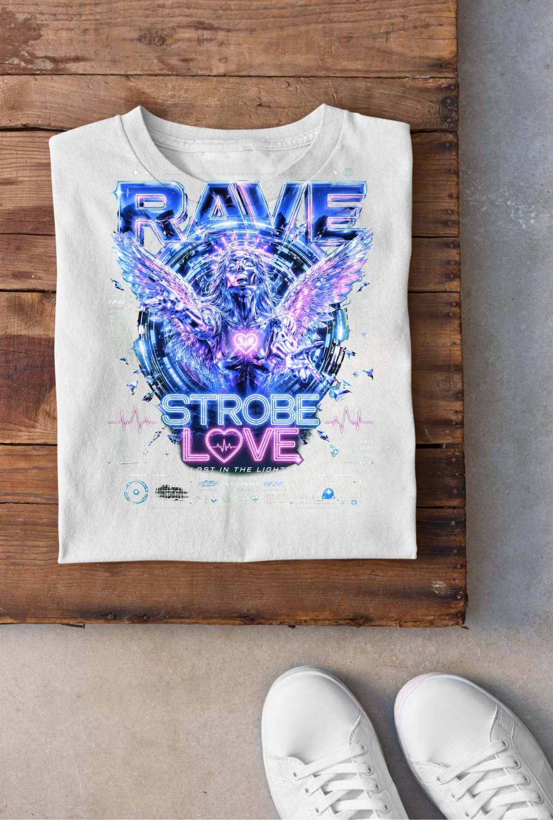 Strobe Love Backprint - Weiss